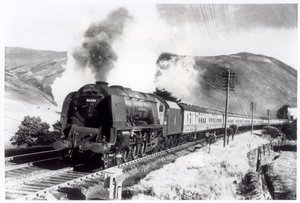 The Royal Scot, meziměstská lokomotiva (černobílá fotografie) od Unbekannt