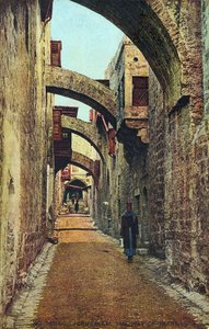 Křížová cesta, Jeruzalém, počátek 20. století (pohlednice) od Unbekannter Künstler