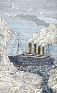 Loď Titanic narazila 14. dubna do ledovce od Unbekannter Künstler