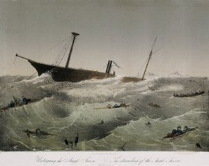 Neúspěch Anglosasů na Newfoundlandu (Kanada). Litografie (34,4x43,4 cm) F. Sala et Co. od Unbekannter Künstler