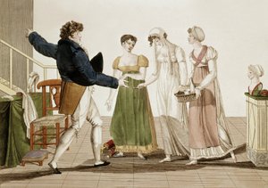 Módní návrhář v době 1. císařství ve Francii (1804-1815), rytina od Unbekannter Künstler