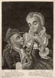 Slyšení, Augsburg, c.1760 (gravírování) od Unbekannter Künstler