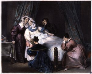 Nenapravitelná ztráta, i mrtvý při porodu, asi 1840 (litografie) od Unbekannter Künstler
