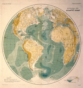 Tři mapy distribuce sedimentů, ze tří map distribuce sedimentů, ze zpráv o plavbě Challenger od Unbekannt