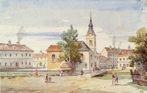 Thuryho kaple a Thuryho most v Alsbachu ve Vídni od Unbekannter Künstler