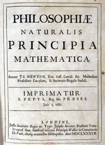 Titulní strana Newtonovy knihy „Principia Mathematica“ od Unbekannt