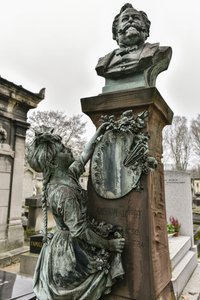 Hrob Gustava Jundta/Bartholdiho Malé Alsasko/Hřbitov Montparnasse/PAŘÍŽ XIV*/Seine/Ile de France/Francie od Unbekannt