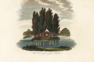 Hrob Jean-Jacques Rousseau, francouzský spisovatel. 1803 (rytina) od Unbekannter Künstler