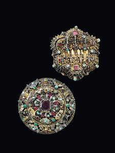 Dvě náprsní růžice, Nagyszeben, kolem 1675-1700 od Unbekannt