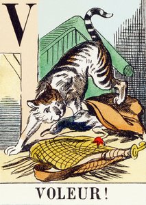 V: Voleur! - The Hunting Alphabet, c.1890 (rytina) od Unbekannt