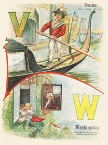 V W: Benátky, Washington - ABC dvou světů. Emile Guerin, nakladatel, Paříž, cca 1900. Rozměry: 27,5 x 21,5 cm od Unbekannt