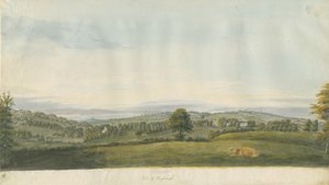 Vale of Shugborough: malba akvarelem a [konec 18. století] od Unbekannt