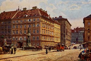 Vídeň Freiung, počátek 20. století (pohlednice) od Unbekannter Künstler