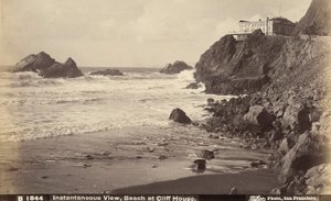 Pohled na Cliff House a pláž pod ním, San Francisco od Unbekannter Künstler