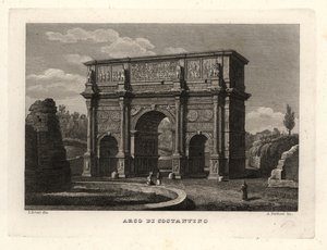Pohled na Konstantinův oblouk, Arco di Costantino, Řím od Unbekannt