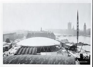 Pohled na Dome of Discovery postavený pro Festival Británie, otevřen 4. května 1951 (černobílá fotografie) od Unbekannt