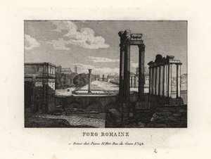Pohled na Forum Romanum, Forum Romanum, Řím od Unbekannt