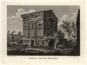 Pohled na ruiny hrobky Annia Regilla v parku Caffarella, Tempio del Dio Redicolo, Řím od Unbekannt