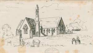 Kostel Walton-on-the-Hill [Nový]: litografie, nd [c 1840] od Unbekannt
