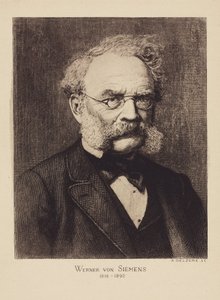Werner von Siemens, německý elektrotechnik a vynálezce, c 1880 od Unbekannter Künstler
