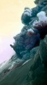 Západní strana hory Stromboli od Unbekannter Künstler