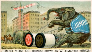 Willimantic Thread - reklama z konce 19. století od Unbekannter Künstler