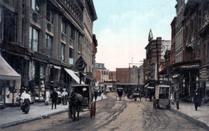 Yonkers, New York - North Broadway Street ve městě North of the Bronx, New York City, počátek 20. století (pohlednice) od Unbekannter Künstler