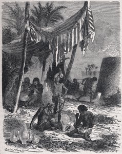 sklářství ve starém Egyptě, cca 1880 (rytina) od Unbekannter Künstler