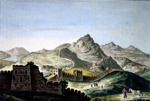 Velká čínská zeď, kolem roku 1820 (rytina) od Unbekannter Künstler