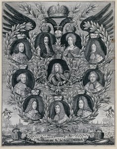Josefa I. s rodiči a voliči