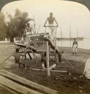 Filipínská pila, Cebu, Filipíny. od Underwood and Underwood