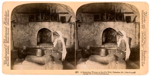 Samaritánka v Jacobs Well, Palestina, 1900. od Underwood and Underwood