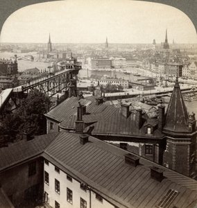 Panoráma města, Stockholm, Švédsko. od Underwood and Underwood