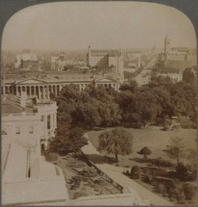 Od ministerstva námořnictva... přes Bílý dům a ministerstvo financí až po Capitol, Washington, USA, 1902. od Underwood and Underwood