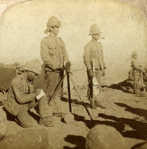 Signalisté Yorkshire Regiment, Nový Zéland Hill, Jižní Afrika, Búrská válka, 1900 od Underwood and Underwood