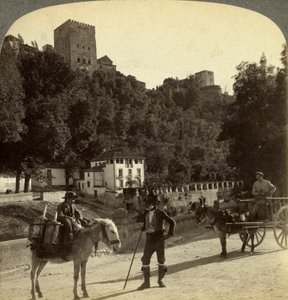 Alhambra, Granada, Andalusie, Španělsko. od Underwood and Underwood