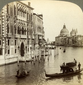 Canal Grande, Benátky, Itálie. od Underwood and Underwood