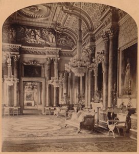 The Queens Gorgeous Blue Room, Buckinghamský palác, Londýn, Anglie, 1900. od Underwood and Underwood