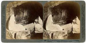Hrob Ježíše, mimo Jeruzalém, Palestina, 1897. od Underwood and Underwood