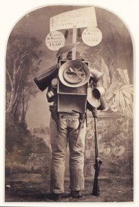 ["Forty-niner" Street Advertiser in Studio, San Francisco]