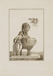 Mytologická postava truchlící nad hrobem Ludvíka XVI. od Unidentified