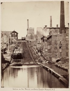 Incline na Morris and Essex Canal, Newark, New Jersey, c. 1870. od Unidentified Photographer.