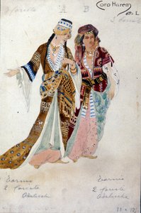 Kostýmy pro ženy z harému z opery Oberon od Carla Maria von Webera od Unknown