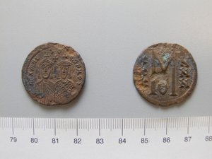 Follis (40 Nummi) Michaela II; Theophilus I. z Neznáma od Unknown