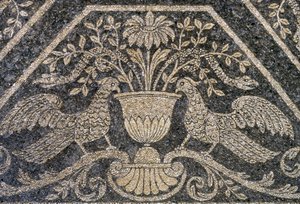 Mozaika a nástěnné dekorace, Nymphaeum ve Villa Litta Visconti Borromeo Arese, Lainate, Lombardie, Itálie od Unknown