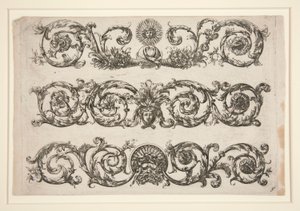 Ornamentální design s květinovými Arabesques (Slunce) od Unknown
