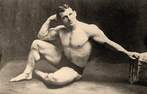Portrét těžkého zápasníka, Johann Lem, kolem roku 1910