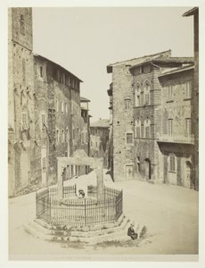 San Gimignano, Piazza Cavour cis. cisterny od Unknown