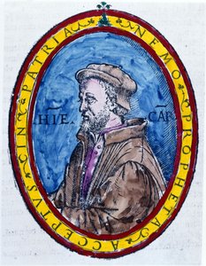 (Cardanus Hieronymus) Jerome Cardan v italštině Gerolamo Cardano, italský lékař, matematik, filozof a astrolog (Pavia od Unknown artist