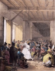 Bohémský ples 19. století - Tanec cikánů v 19. století od Unknown artist